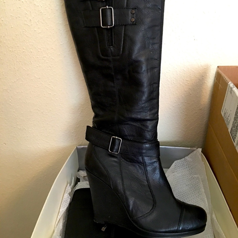 DKNY Black knee high boots Size 9